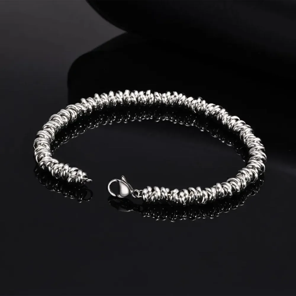 Stylish Twisted Stainless Steel Bracelet